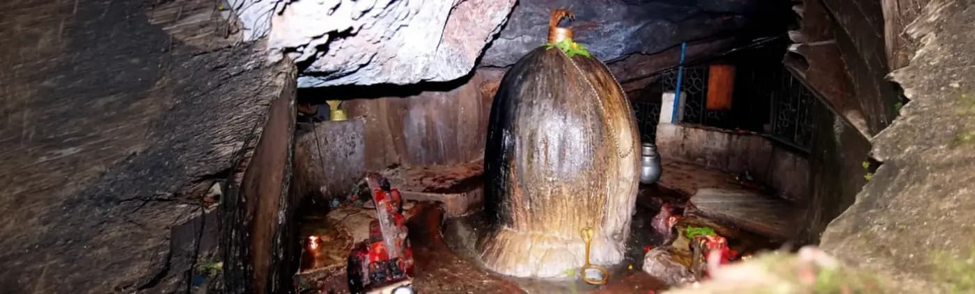 Gupteswar cave shrine and Shivling
