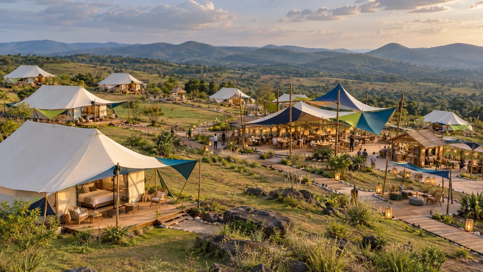 Proposed Eco Retreat Talamali property design, an illustrative visualisation