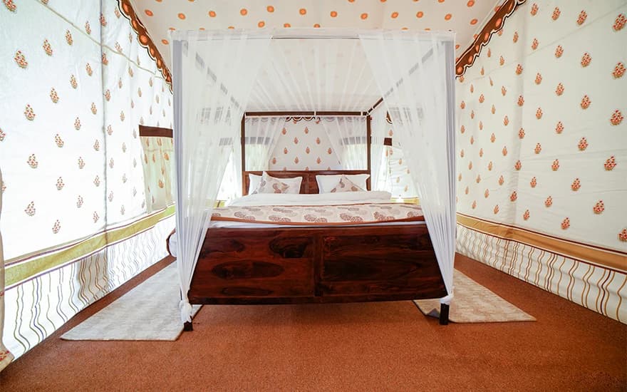 Premium Tent interior at Rann Utsav